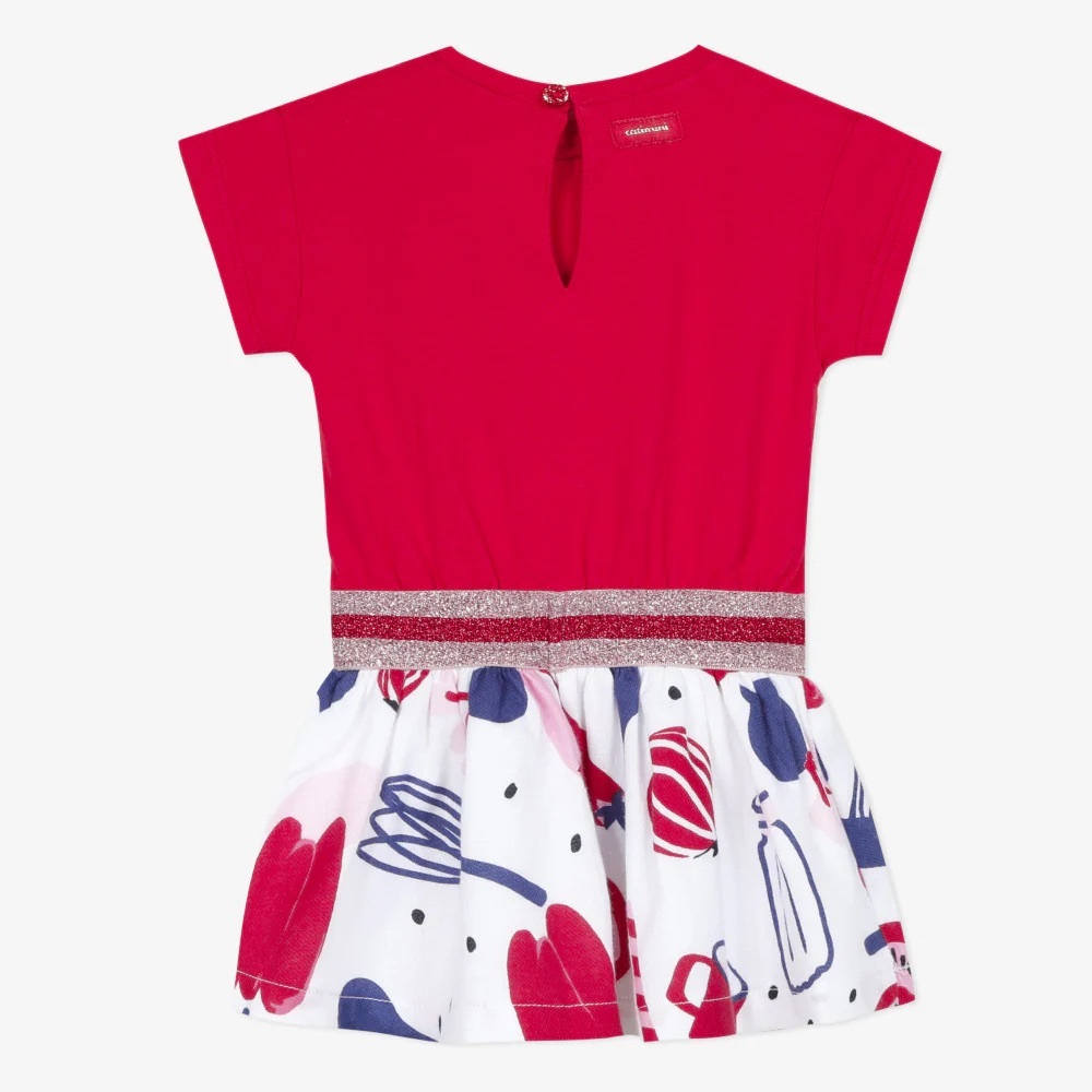Catamini | Baby girl red printed dress